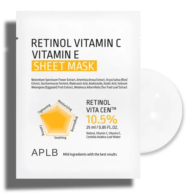 APLB - Mascarilla Facial Retinol Vitamin C Vitamin E Sheet Mask